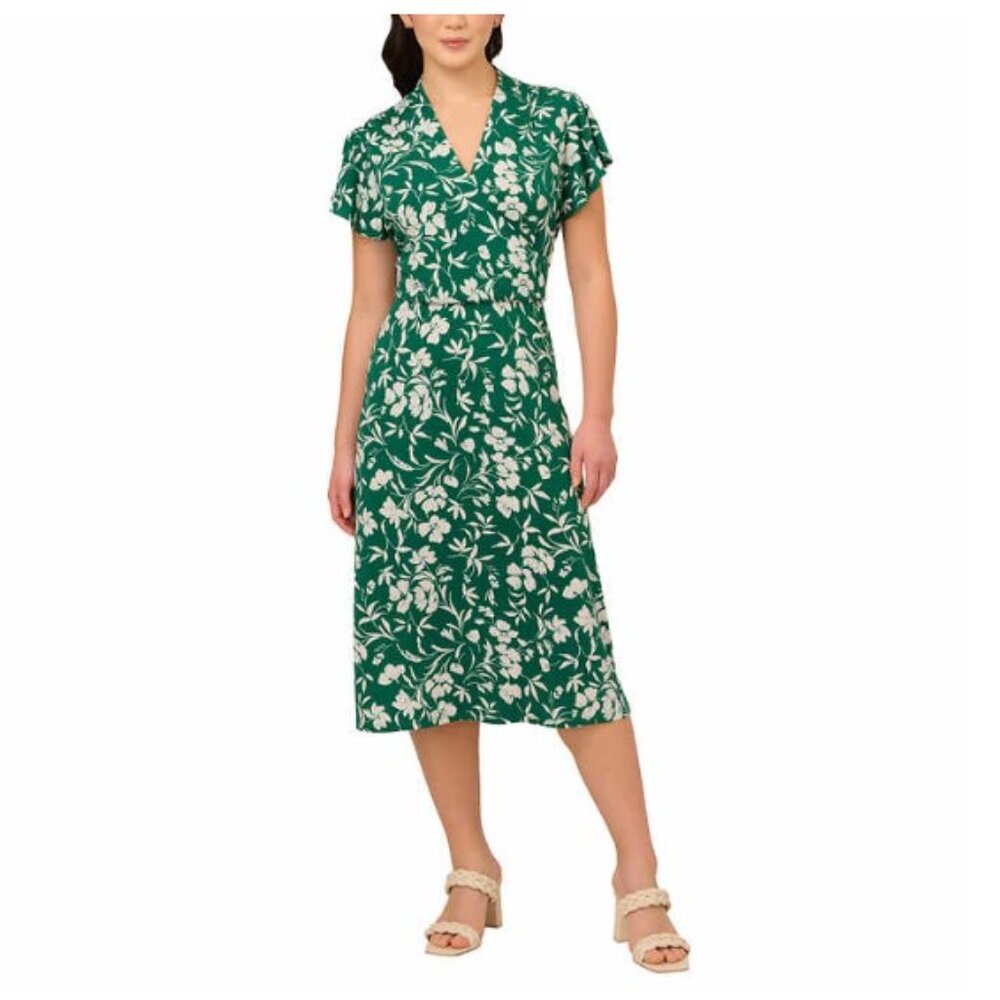Adrianna Papell Ladies' Faux Wrap Dress-NEW